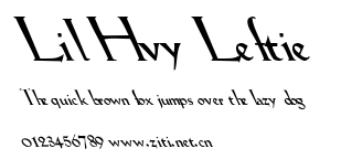 Lil Hvy Leftie.ttf字體轉換器圖片