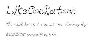 LikeCockatoos.ttf字體轉換器圖片