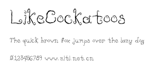 LikeCockatoos.ttf字體轉換器圖片