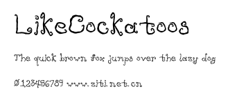 LikeCockatoos.ttf字體轉換器圖片