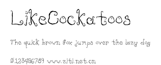 LikeCockatoos.ttf字體轉換器圖片