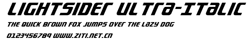 Lightsider Ultra-Italic.ttf字體轉換器圖片