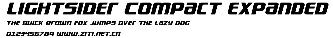 Lightsider Compact Expanded.ttf字體轉換器圖片