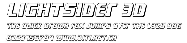 Lightsider 3D.ttf字體轉換器圖片