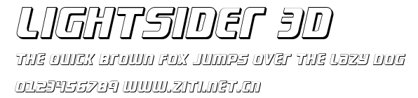 Lightsider 3D.ttf字體轉換器圖片