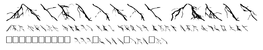 Lightning Bolts.ttf字體轉換器圖片