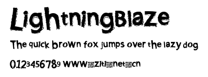LightningBlaze.ttf字體轉換器圖片