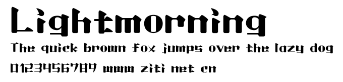 Lightmorning.ttf字體轉換器圖片