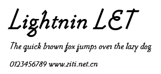 Lightnin LET.ttf字體轉換器圖片