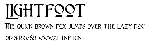Lightfoot.ttf字體轉換器圖片