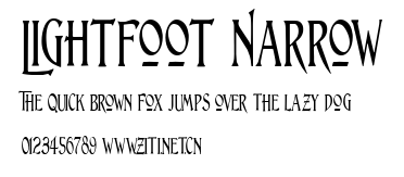 Lightfoot Narrow.ttf字體轉換器圖片