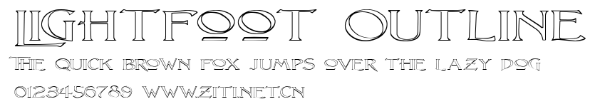 Lightfoot Outline.ttf字體轉換器圖片