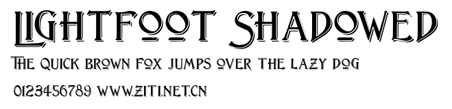 Lightfoot Shadowed.ttf字體轉換器圖片