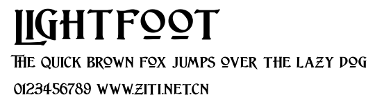 Lightfoot.ttf字體轉換器圖片