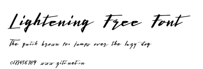 Lightening Free Font.otf字體轉換器圖片