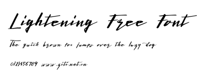 Lightening Free Font.ttf字體轉換器圖片