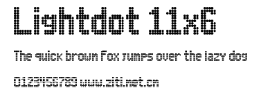 Lightdot 11x6.ttf字體轉換器圖片