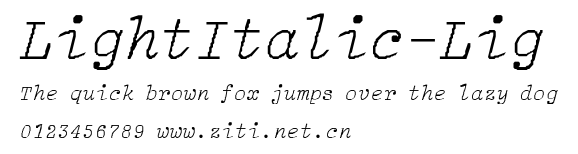 LightItalic-Lig.ttf字體轉換器圖片