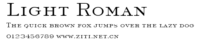 Light Roman.ttf字體轉換器圖片