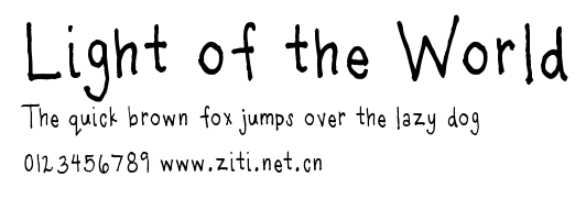 Light of the World.ttf字體轉換器圖片