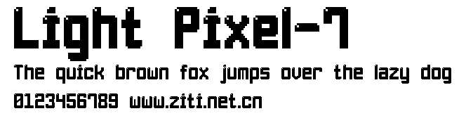 Light Pixel-7.ttf字體轉換器圖片