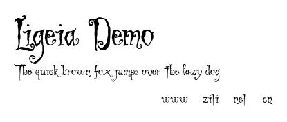 Ligeia Demo.ttf字體轉換器圖片