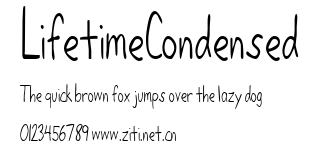 LifetimeCondensed.ttf字體轉換器圖片