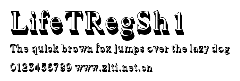 LifeTRegSh1.ttf字體轉換器圖片