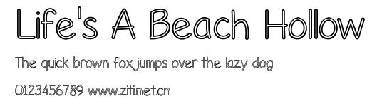 Life's A Beach Hollow.ttf字體轉換器圖片