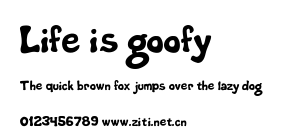 Life is goofy.ttf字體轉換器圖片