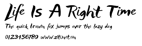 Life Is A Right Time.ttf字體轉換器圖片