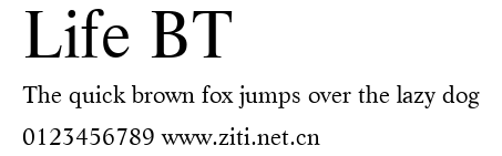 Life BT.ttf字體轉換器圖片