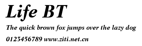 Life BT.ttf字體轉換器圖片