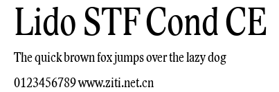 Lido STF Cond CE.ttf字體轉換器圖片