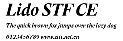 Lido STF CE.ttf字體轉換器圖片