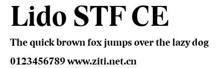 Lido STF CE.ttf字體轉換器圖片