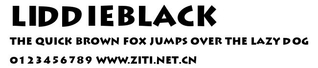 LiddieBlack.ttf字體轉換器圖片