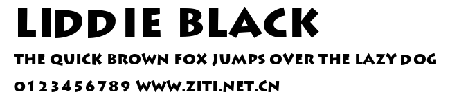 Liddie Black.ttf字體轉換器圖片