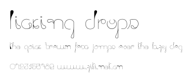 Licking Drops.otf字體轉換器圖片