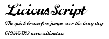 LiciousScript.ttf字體轉換器圖片