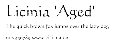 Licinia 'Aged'.ttf字體轉換器圖片