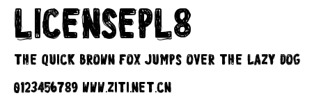 LicensePl8.ttf字體轉換器圖片