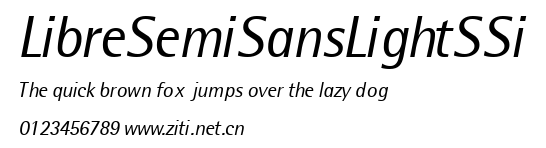 LibreSemiSansLightSSi.ttf字體轉換器圖片