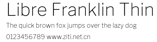Libre Franklin Thin.ttf字體轉換器圖片