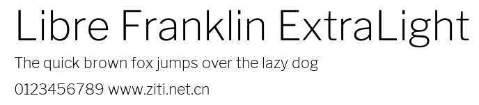 Libre Franklin ExtraLight.ttf字體轉換器圖片