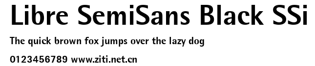 Libre SemiSans Black SSi.ttf字體轉換器圖片