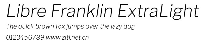 Libre Franklin ExtraLight.ttf字體轉換器圖片