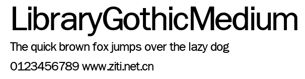 LibraryGothicMedium.ttf字體轉換器圖片