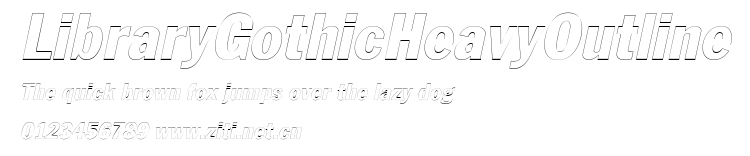 LibraryGothicHeavyOutline.ttf字體轉換器圖片