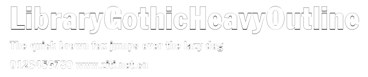 LibraryGothicHeavyOutline.ttf字體轉換器圖片